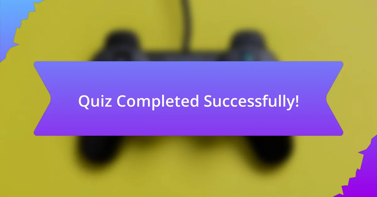 Quiz Completed Successfully!