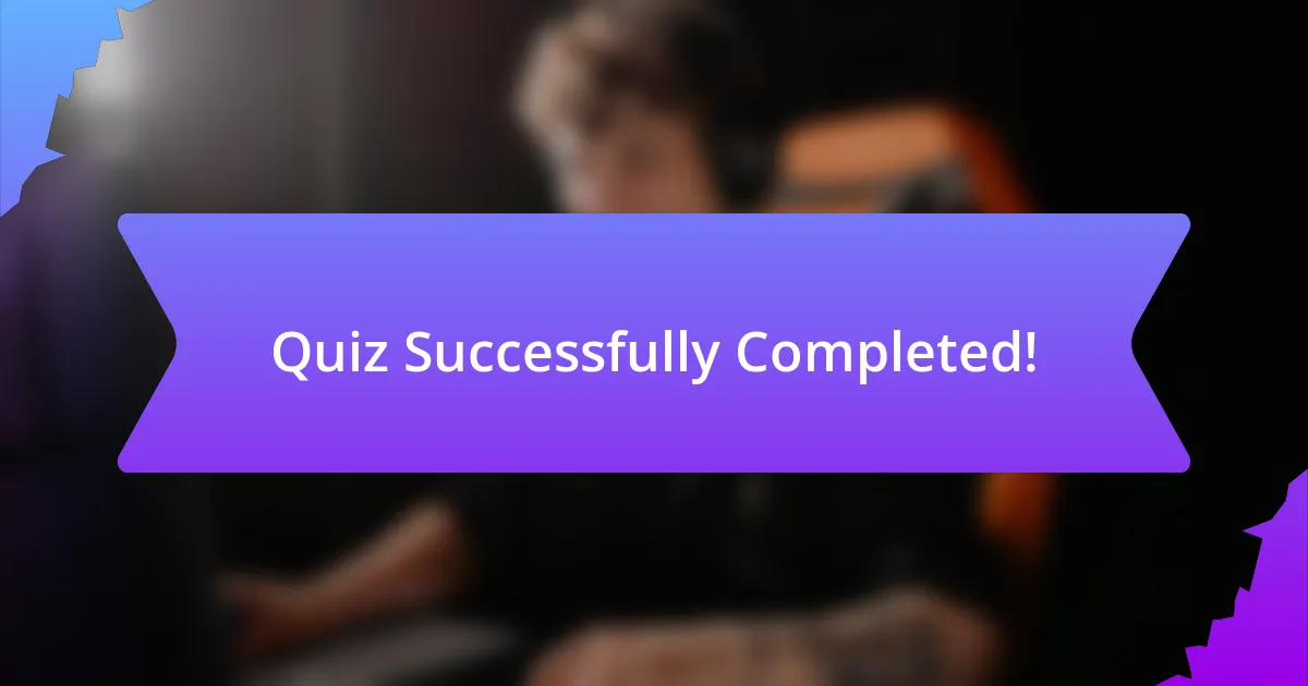 Quiz Successfully Completed!
