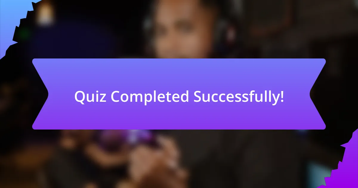 Quiz Completed Successfully!