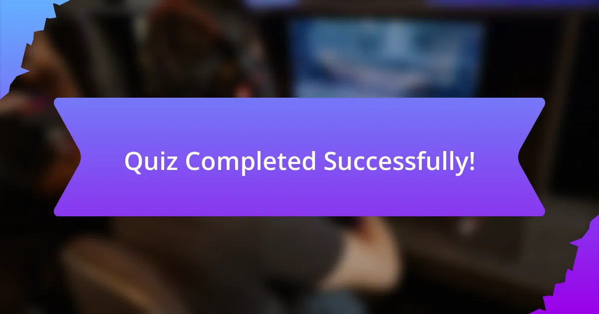 Quiz Completed Successfully!