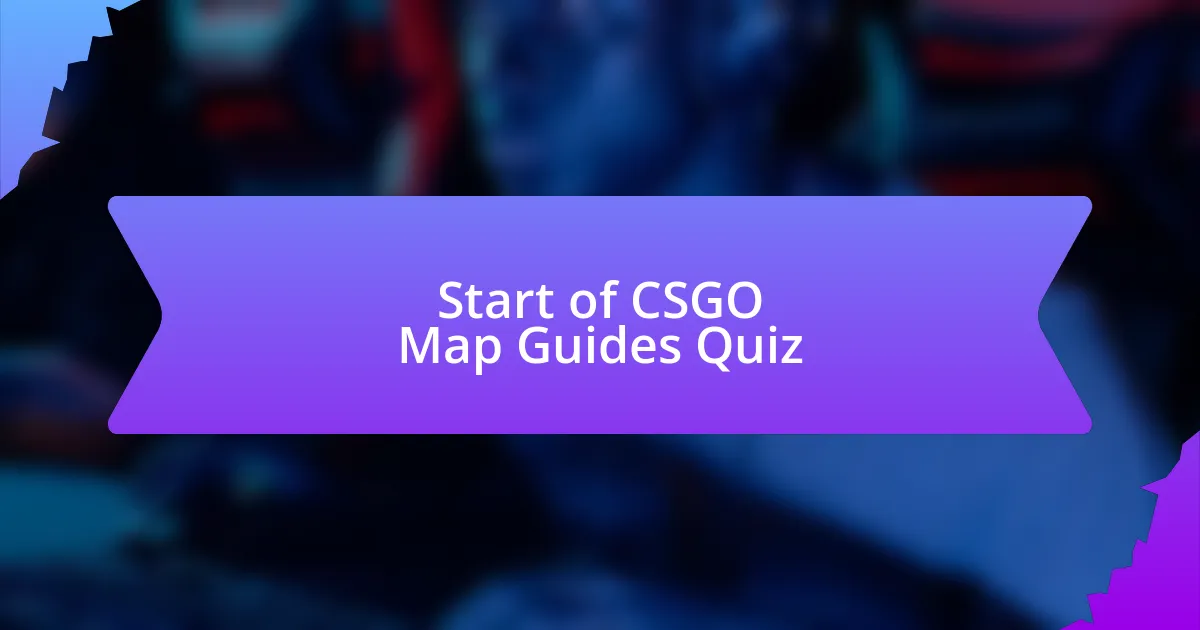 Start of CSGO Map Guides Quiz