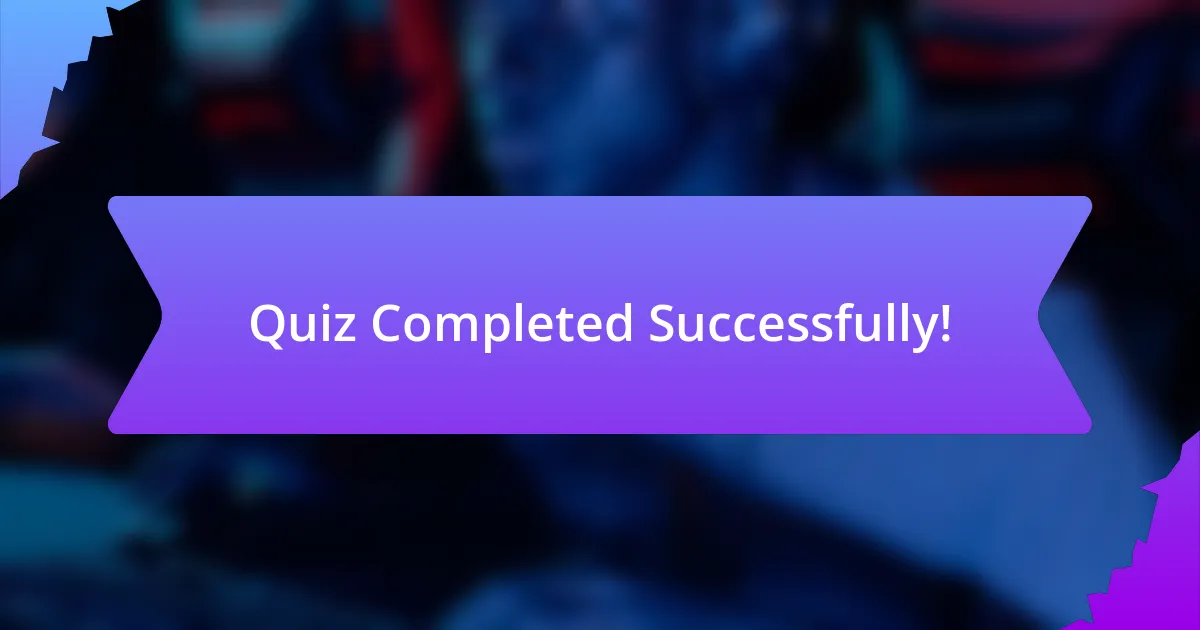Quiz Completed Successfully!
