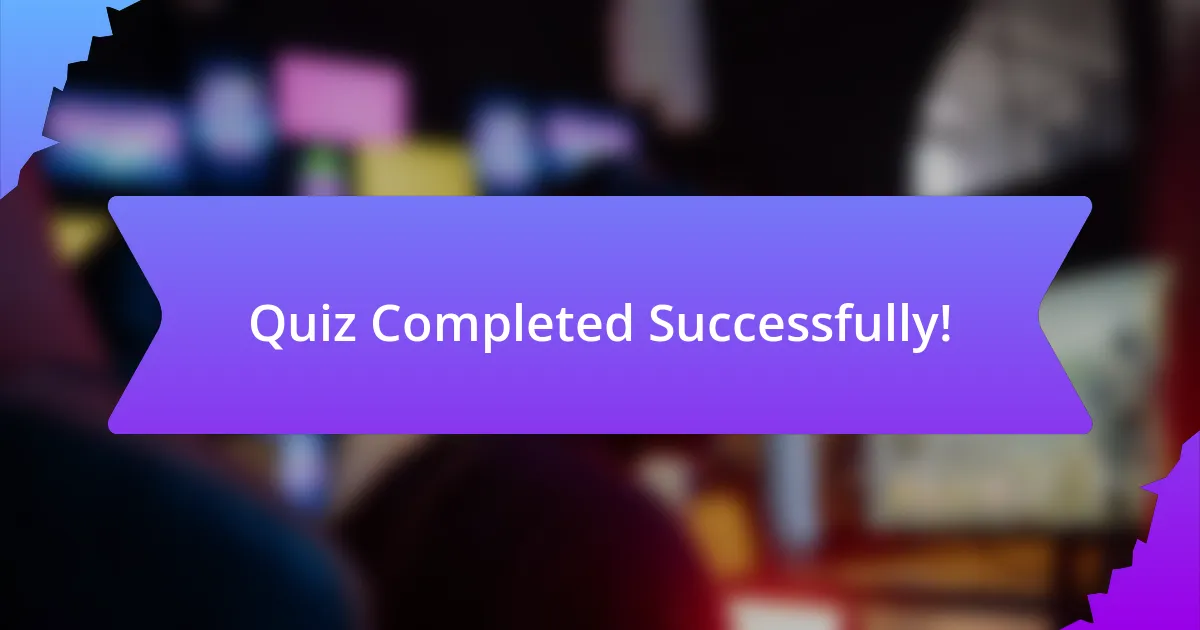 Quiz Completed Successfully!