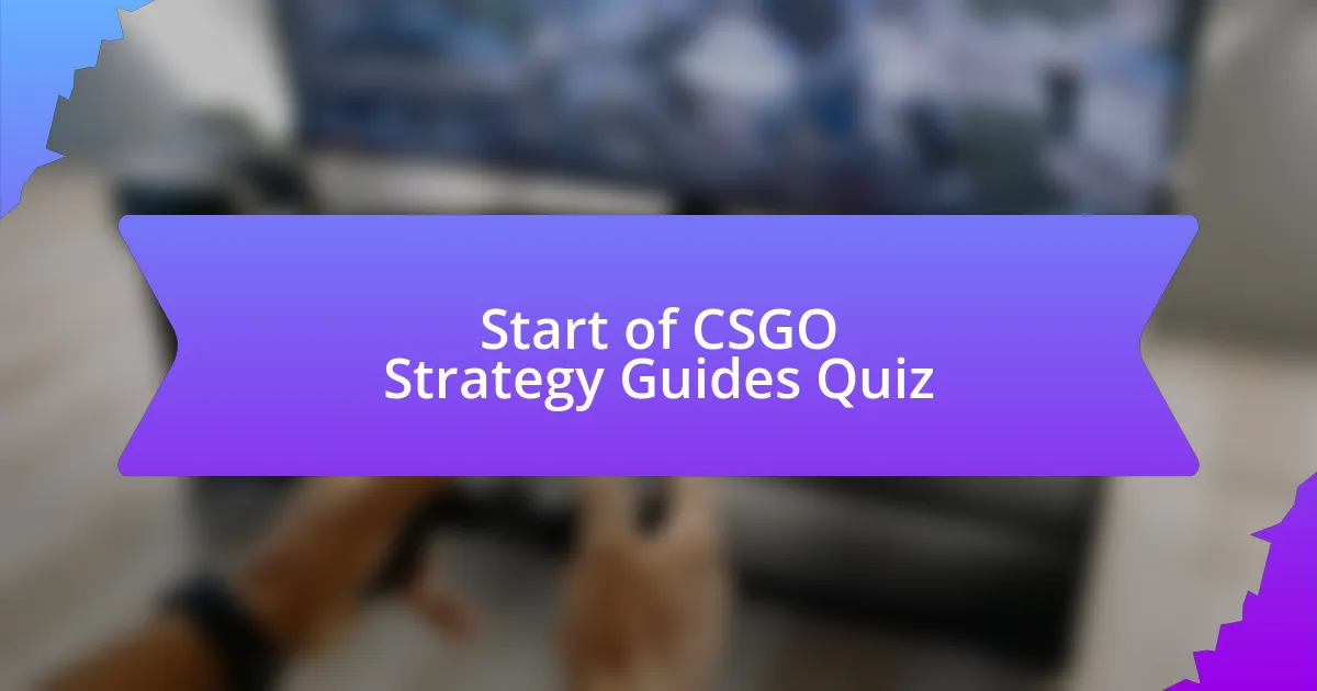 Start of CSGO Strategy Guides Quiz
