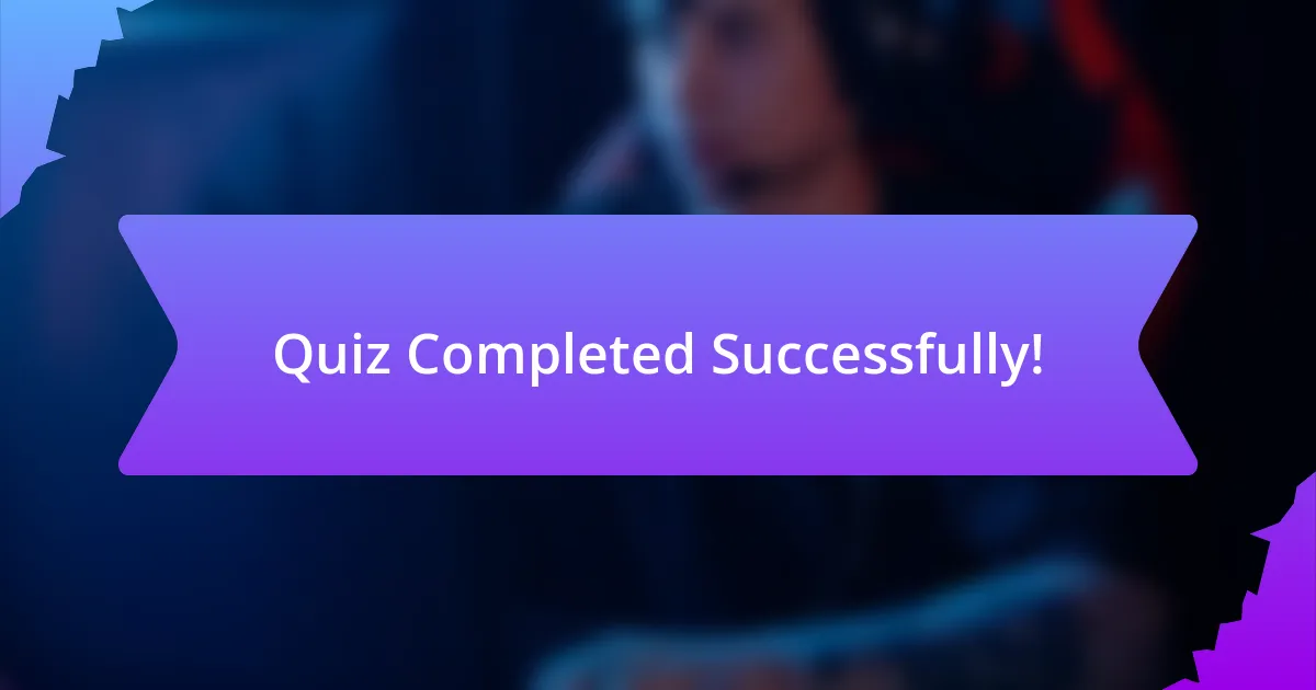Quiz Completed Successfully!