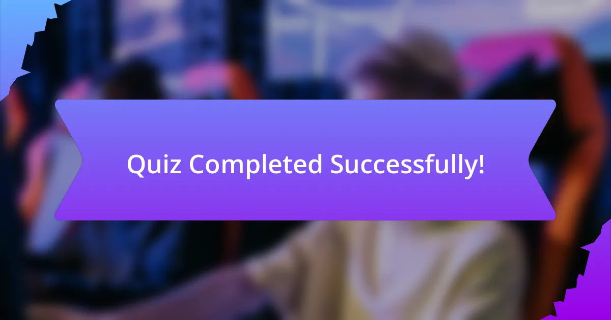 Quiz Completed Successfully!