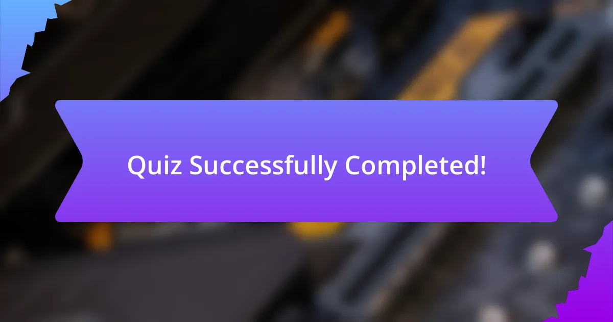 Quiz Successfully Completed!
