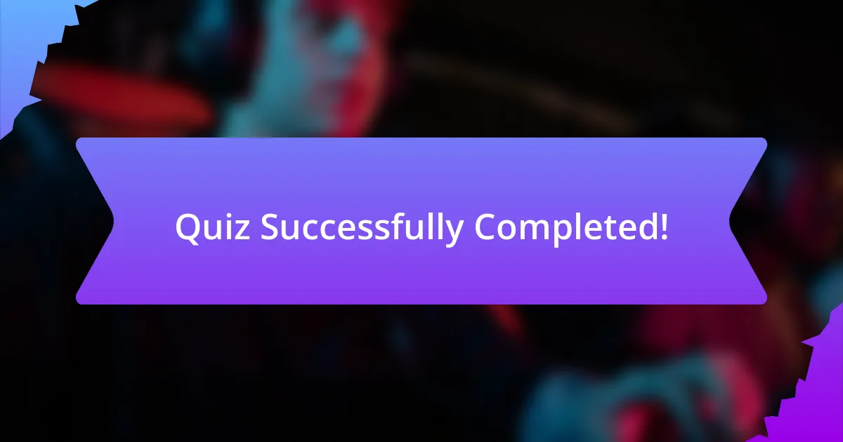 Quiz Successfully Completed!