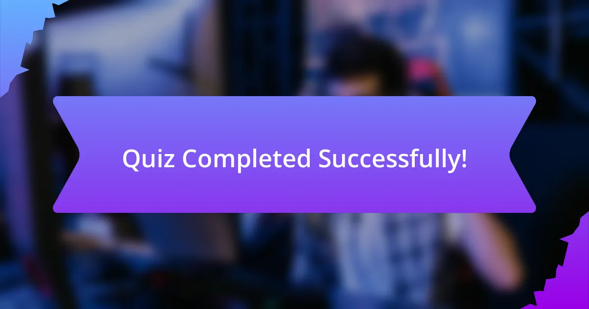 Quiz Completed Successfully!