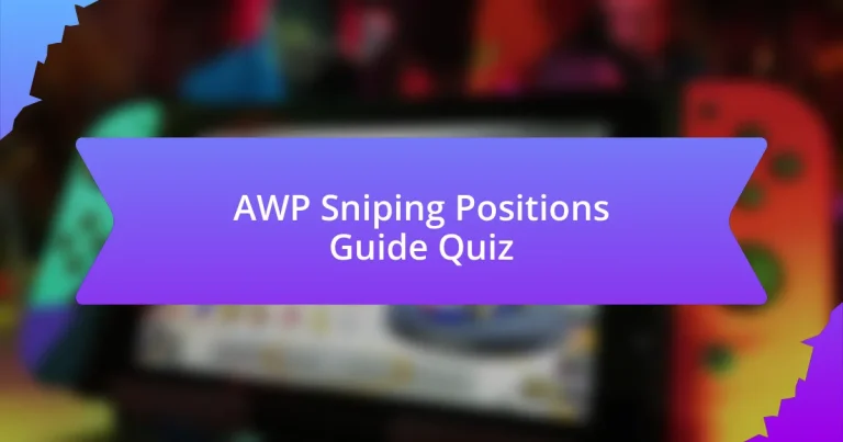 AWP Sniping Positions Guide Quiz