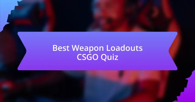 Best Weapon Loadouts CSGO Quiz