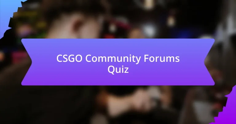 CSGO Community Forums Quiz