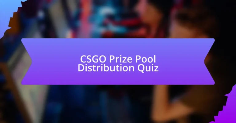 CSGO Prize Pool Distribution Quiz