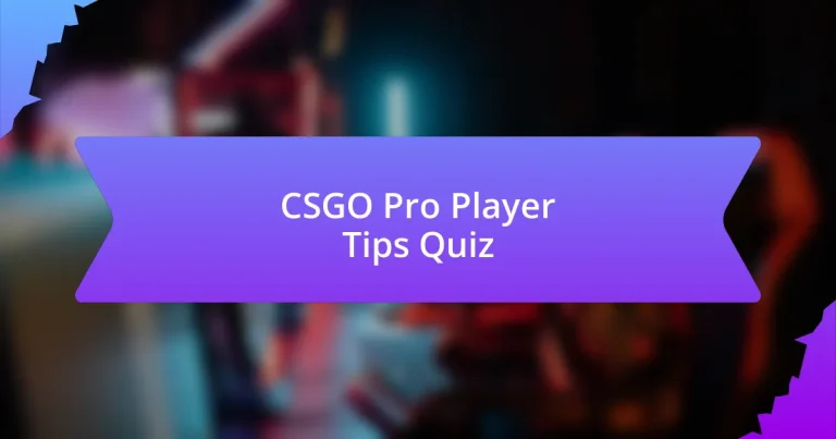 CSGO Pro Player Tips Quiz