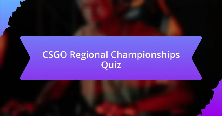 CSGO Regional Championships Quiz