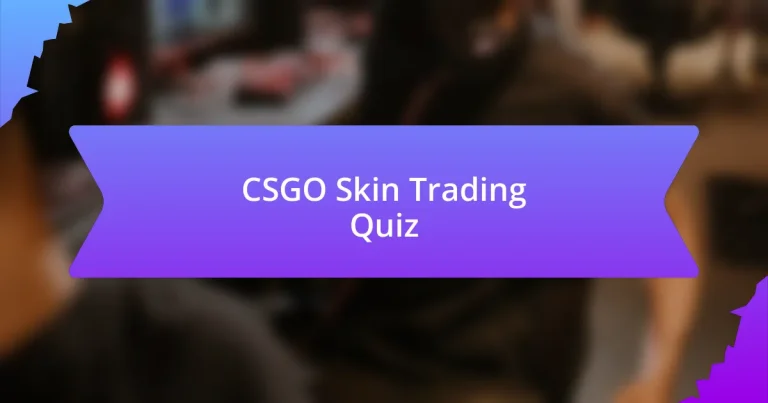 CSGO Skin Trading Quiz