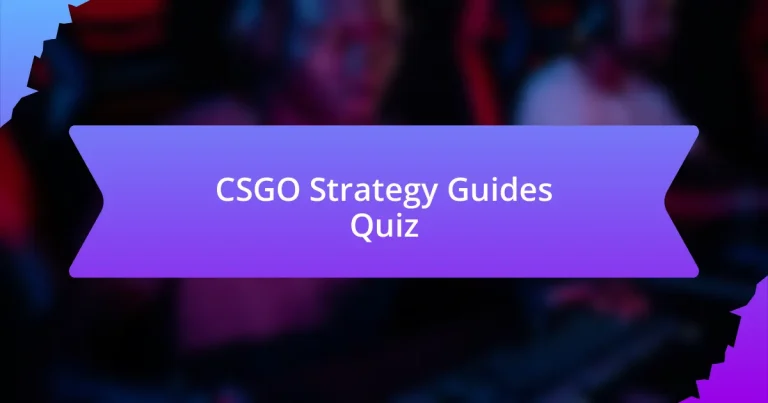 CSGO Strategy Guides Quiz