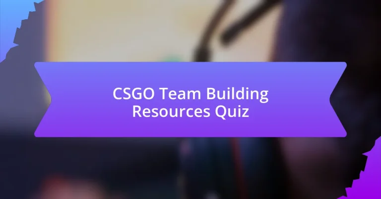 CSGO Team Building Resources Quiz