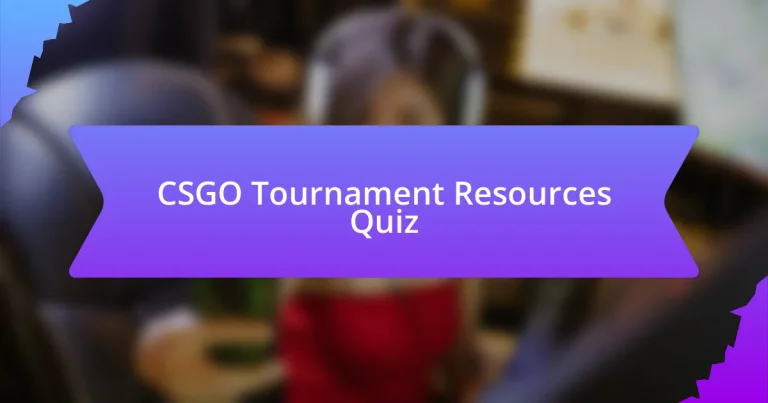 CSGO Tournament Resources Quiz