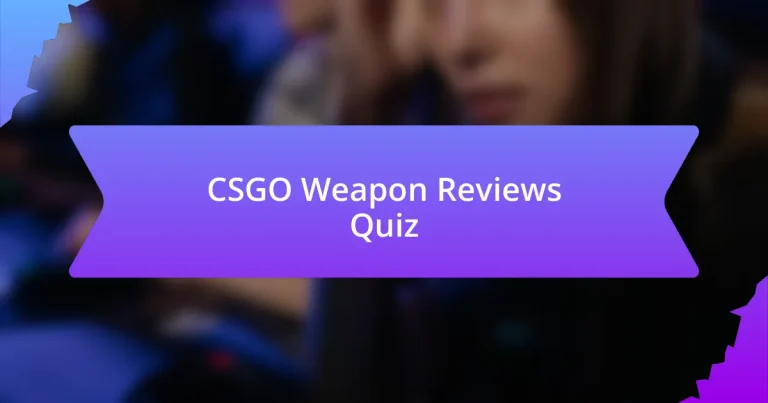 CSGO Weapon Reviews Quiz