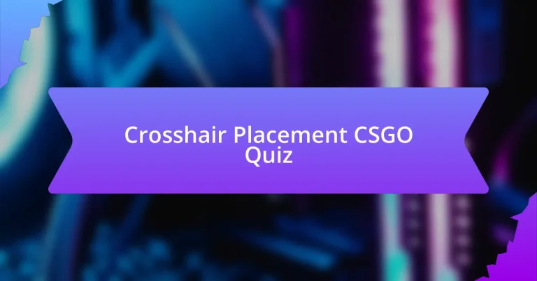 Crosshair Placement CSGO Quiz