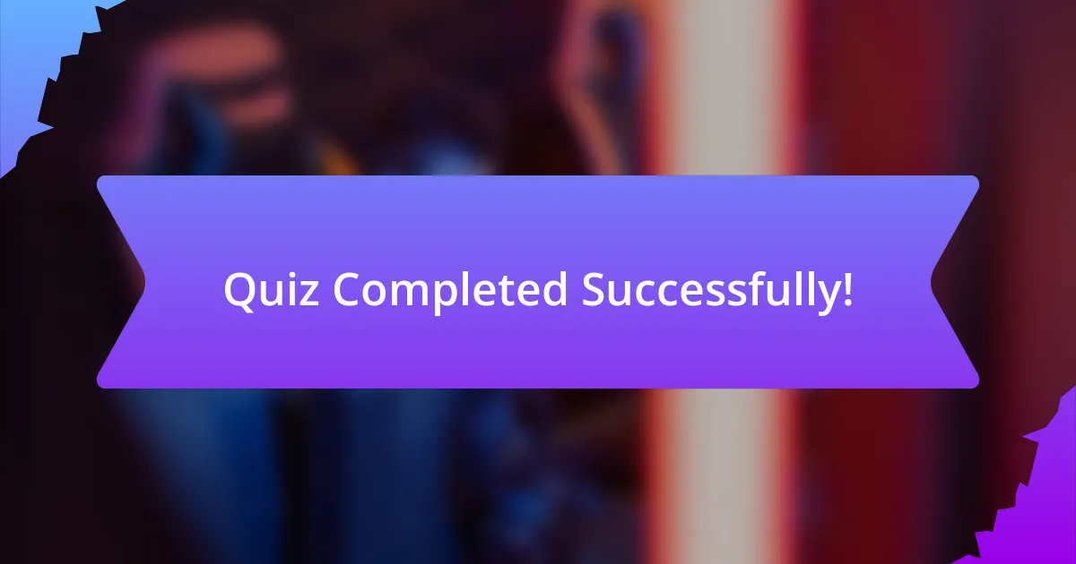 Quiz Completed Successfully!