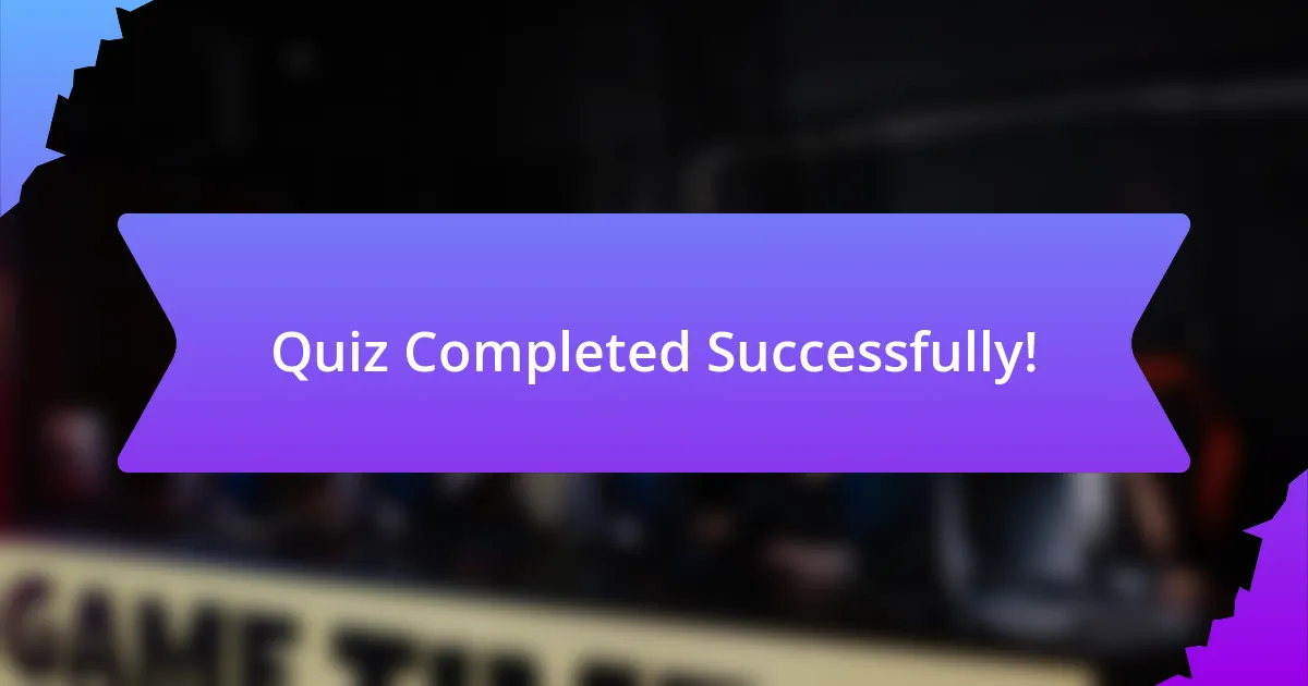 Quiz Completed Successfully!