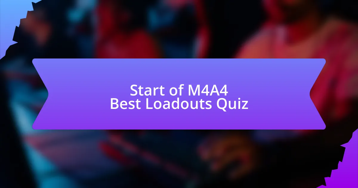 Start of M4A4 Best Loadouts Quiz