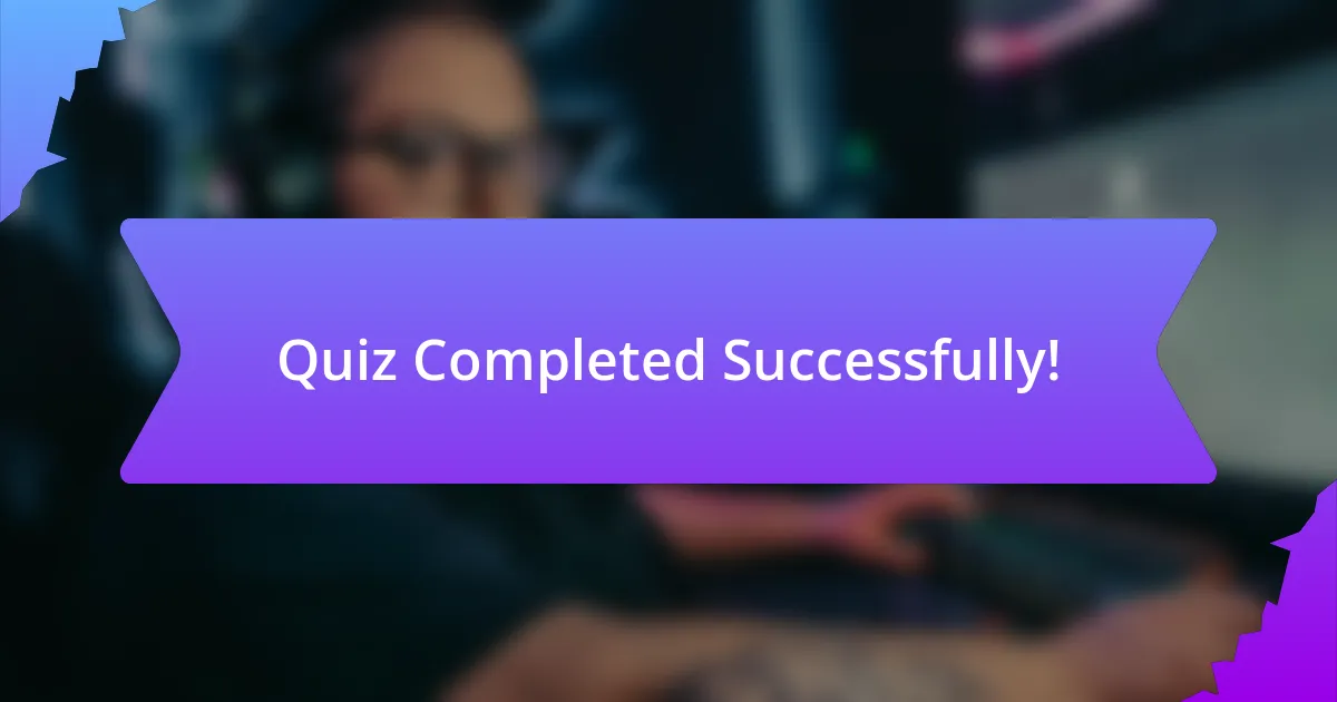 Quiz Completed Successfully!