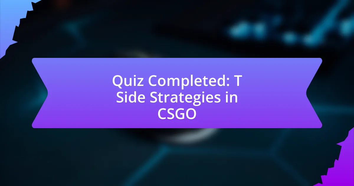 Quiz Completed: T Side Strategies in CSGO