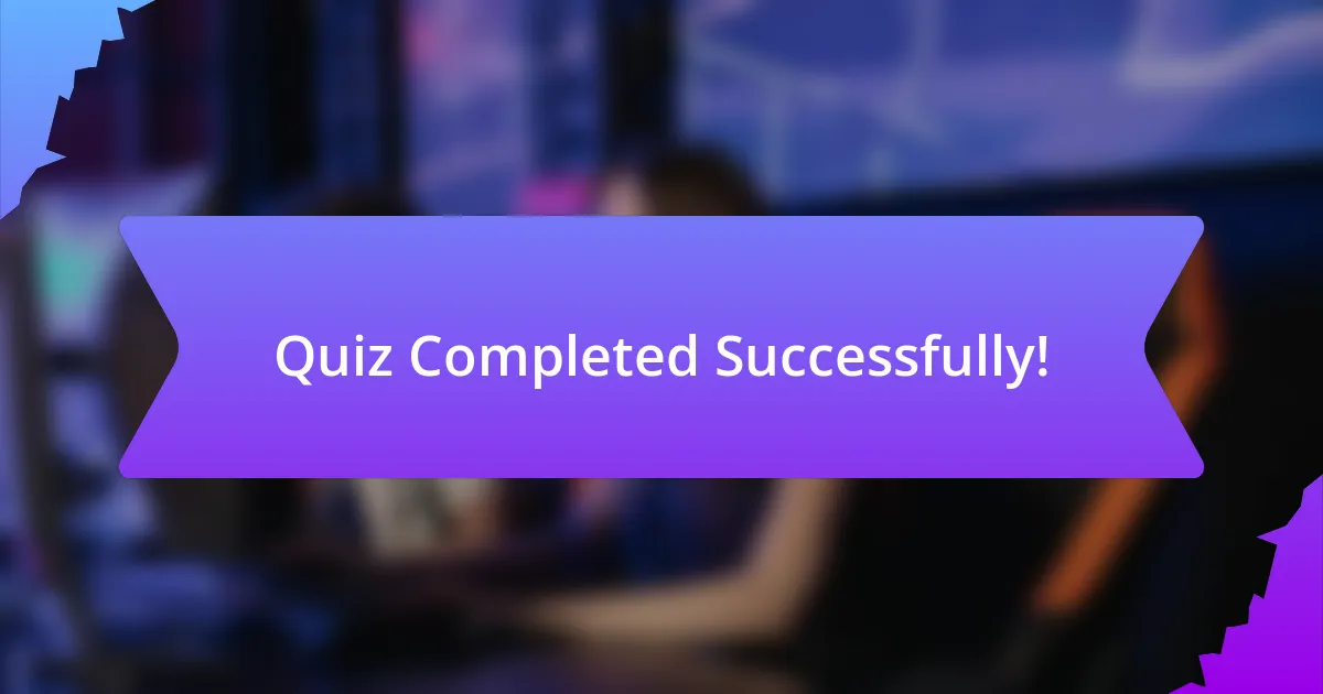 Quiz Completed Successfully!