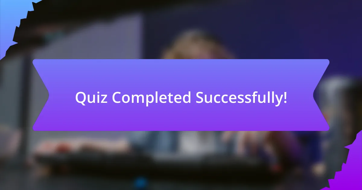 Quiz Completed Successfully!